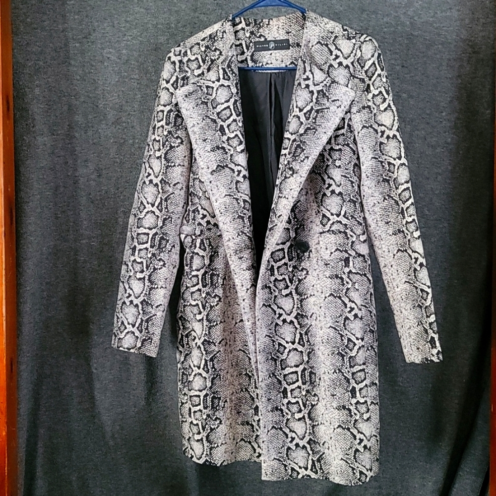 Pietro filipi faux snake skin jacket